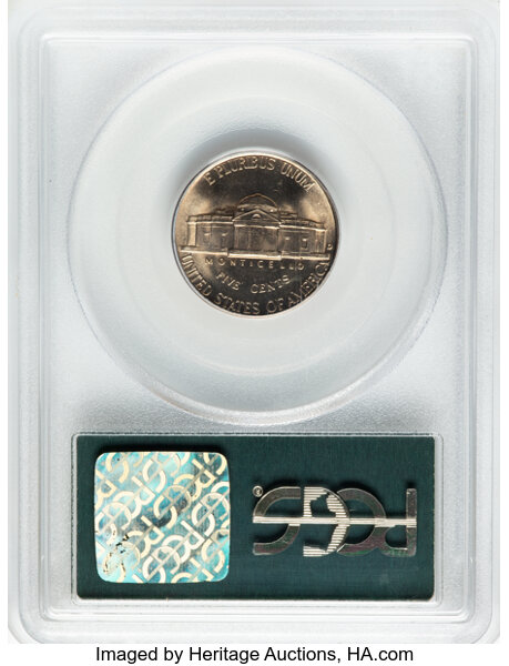 image for: 1939-D Reverse of 1938 5c PCGS MS66