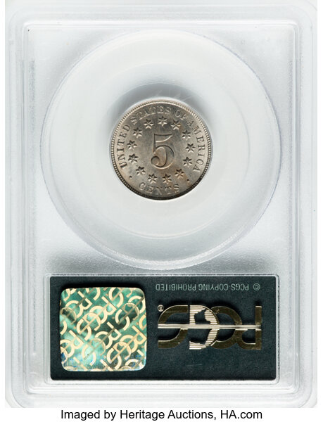 image for: 1872 5c PCGS MS63