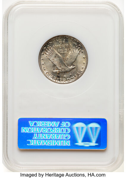 image for: 1917-S Type 2 25c NGC MS63 CAC