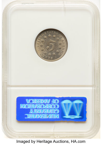 image for: 1873 Open 3 5c NGC MS64 CAC