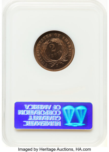 image for: 1872 2c NGC PR65 RD