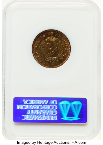 image for: 1868 2c NGC MS65 RB