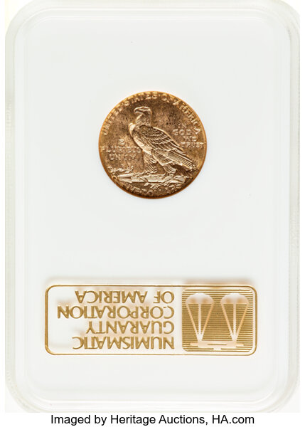 image for: 1910-D $5  NGC MS60 CAC