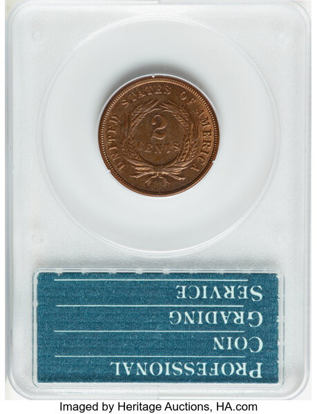 image for: 1870 2c PCGS MS63 RB