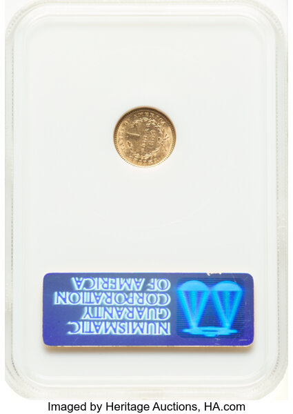 image for: 1853 G$1 NGC MS60