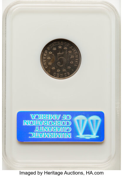 image for: 1883 Shield 5c PCGS PR65