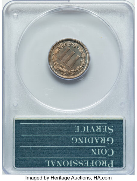 image for: 1882 3cN PCGS PR65 CAC