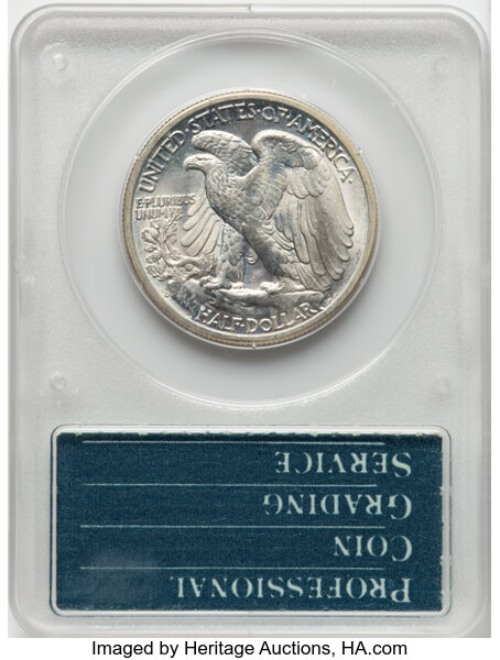 image for: 1939-D 50c PCGS MS65