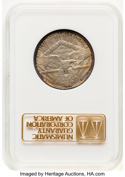 image for: 1936 Robinson - Arkansas 50c NGC MS65