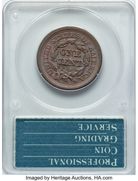image for: 1851 N-12 1c PCGS MS65 RB