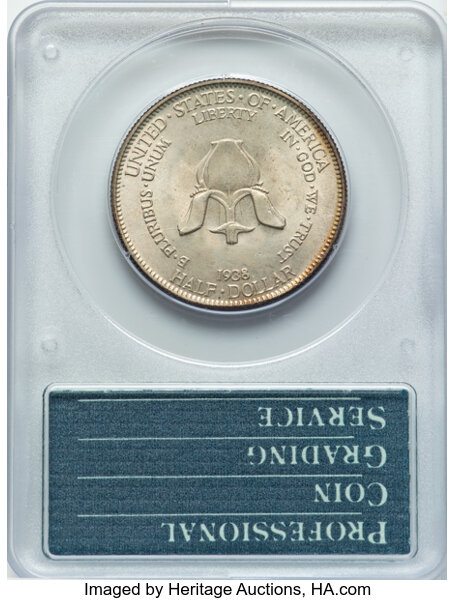 image for: 1938 New Rochelle 50c PCGS MS65