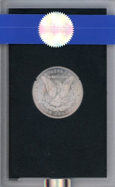 image for: 1880/79-CC Reverse of 1878, GSA Hoard, Hard package $1  NGC MS62