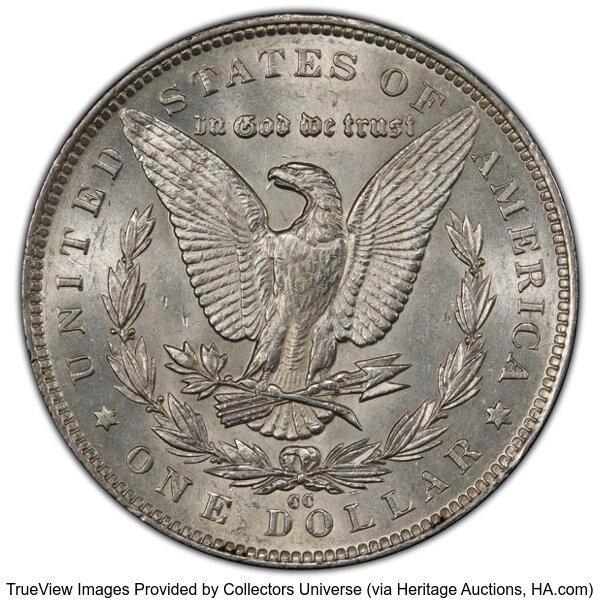 image for: 1891-CC Spitting Eagle, VAM-3  $1  PCGS AU55