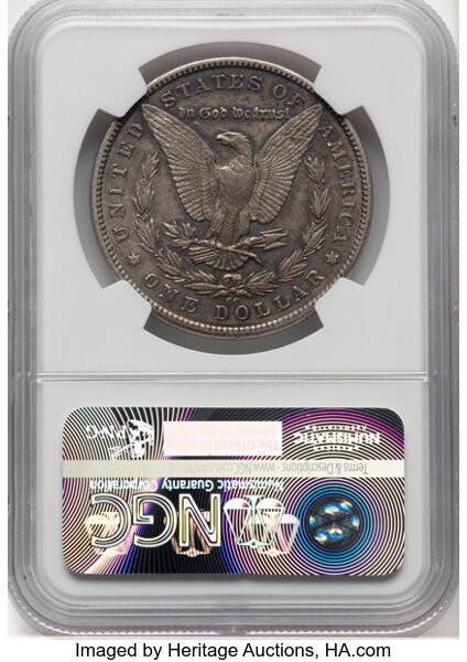 image for: 1890-CC $1  NGC AU50