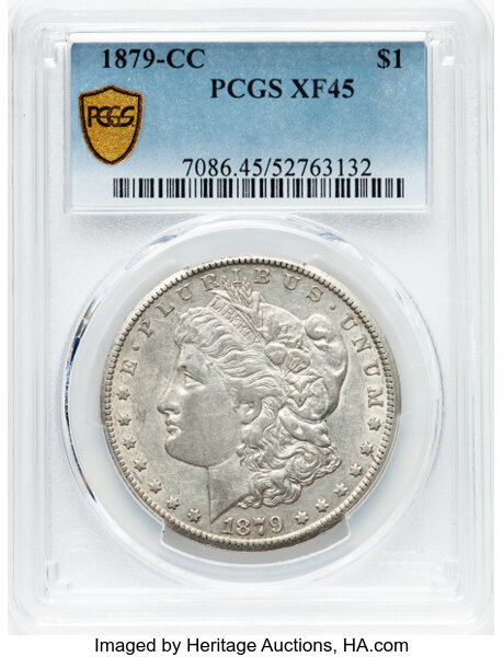 image for: 1879-CC $1  PCGS XF45