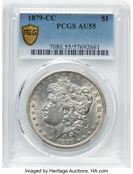 image for: 1879-CC $1  PCGS AU55