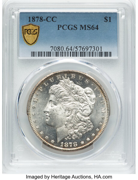 image for: 1878-CC $1  PCGS MS64