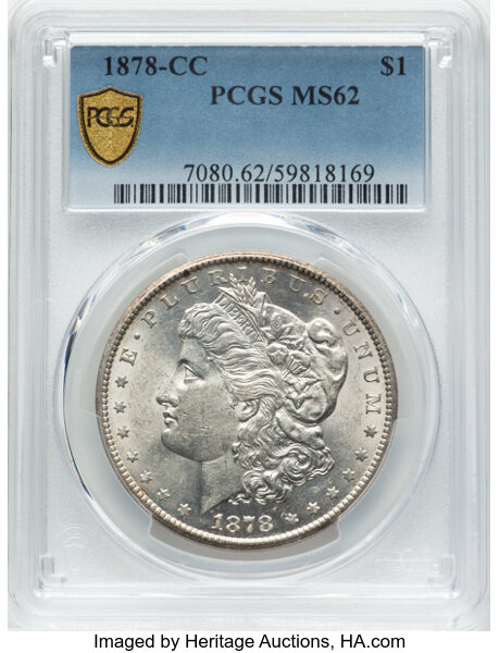 image for: 1878-CC $1  PCGS MS62