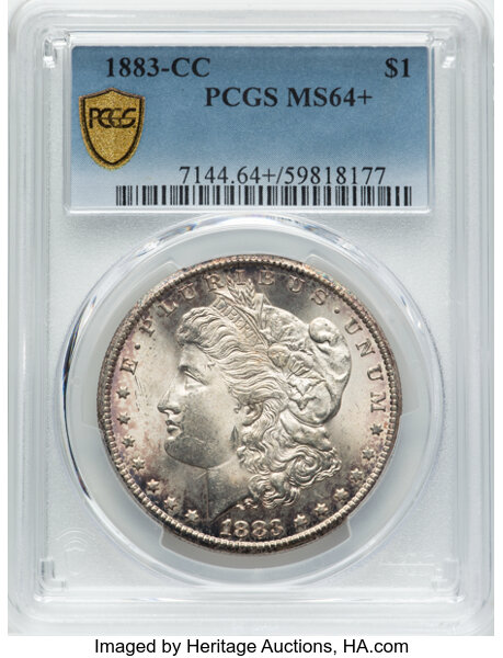 image for: 1883-CC $1  PCGS MS64+