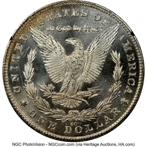 image for: 1881-CC GSA Hoard, Hard package $1  NGC MS65