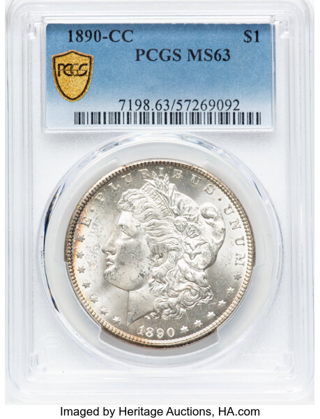thumbnail for: 1890-CC $1  PCGS MS63