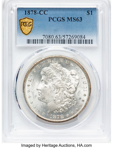image for: 1878-CC Lines in Wing, VAM-11  $1  PCGS MS63