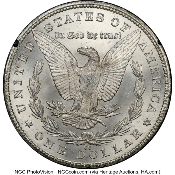 image for: 1885-CC GSA Hoard, Hard package $1  NGC MS64