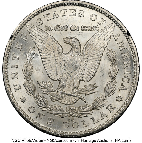 image for: 1880-CC GSA Hoard, Hard package $1  NGC MS63