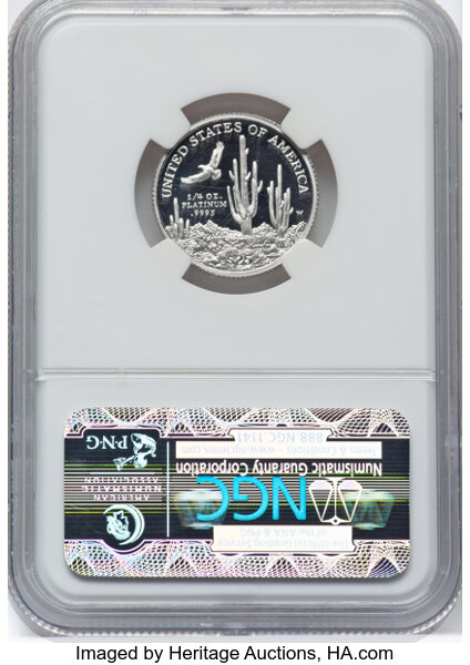 image for: 2001-W $25 Quarter-Ounce Platinum Eagle, Statue of Liberty PR70 Ultra Cameo NGC.  ...