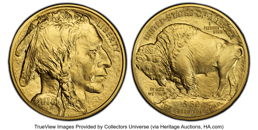 image for: 2016 $50 One-Ounce Gold Buffalo, 10th Anniversary, .9999 Fine, MS70 PCGS....