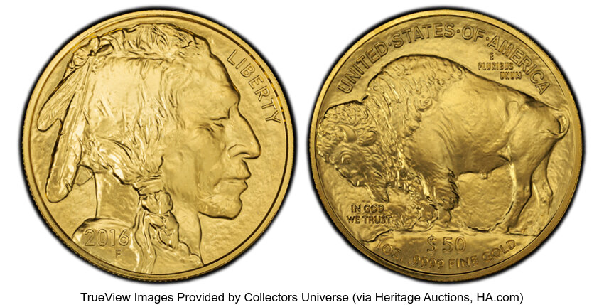 image for: 2016 $50 One-Ounce Gold Buffalo, 10th Anniversary, .9999 Fine, MS69 PCGS....