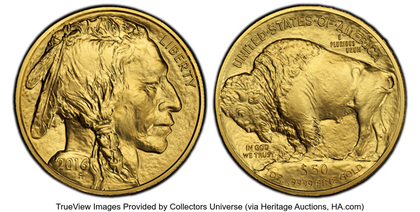 image for: 2016 $50 One-Ounce Gold Buffalo, 10th Anniversary, .9999 Fine, MS69 PCGS....