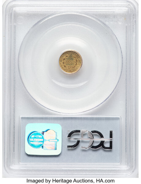 image for: 1852 50C Liberty Round 50 Cents, BG-407, R.4, MS62 PCGS. PCGS Population: (35/21).  ...