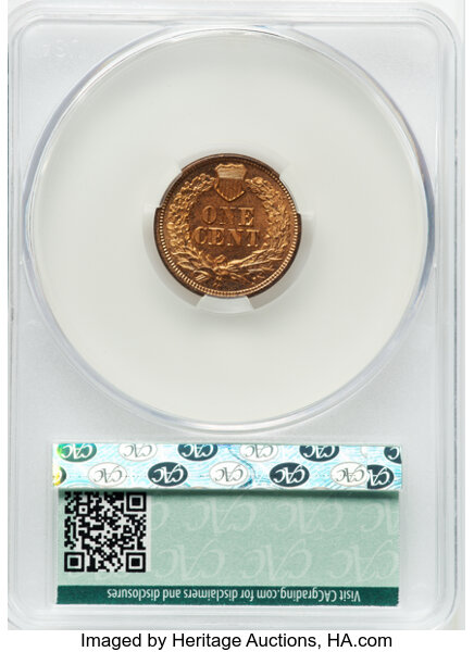 image for: 1866 1C Repunched Date, Snow-3a, FS-302 -- Questionable Color -- CACG Details. Unc.  Mintage 725....