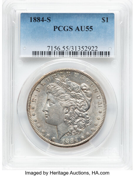 image for: 1884-S $1  PCGS AU55