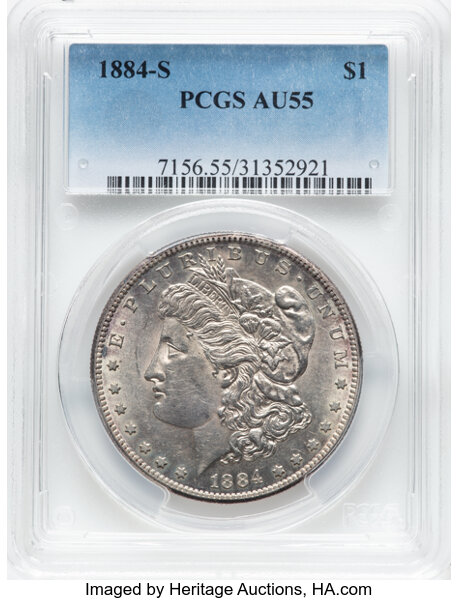 image for: 1884-S $1  PCGS AU55