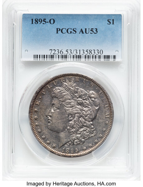 image for: 1895-O $1  PCGS AU53