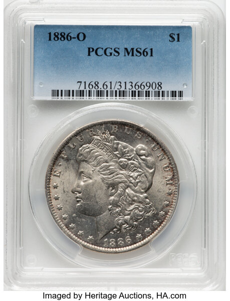image for: 1886-O $1  PCGS MS61