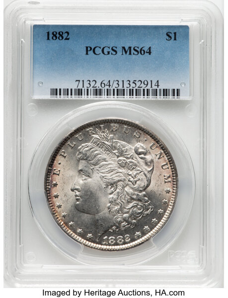 image for: 1882 $1  PCGS MS64