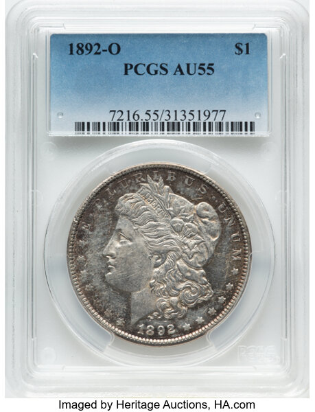 image for: 1892-O $1  PCGS AU55