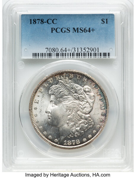 image for: 1878-CC $1  PCGS MS64+