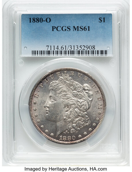 image for: 1880-O $1  PCGS MS61