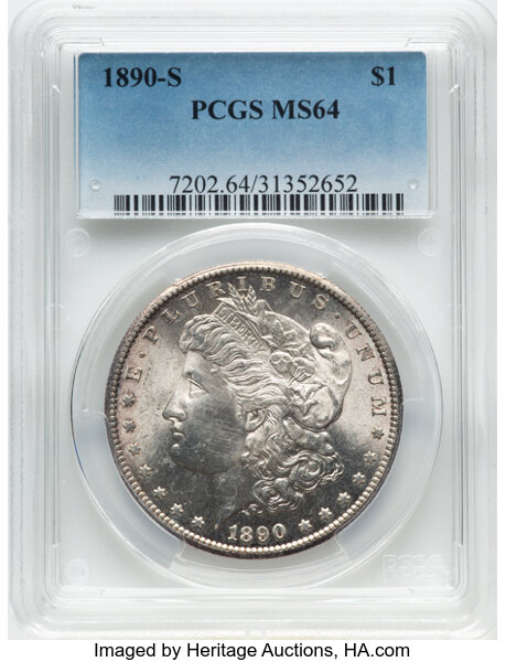 image for: 1890-S $1  PCGS MS64