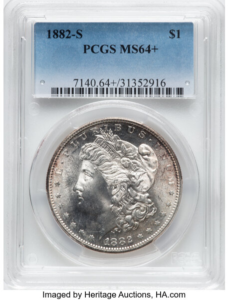 image for: 1882-S $1  PCGS MS64+