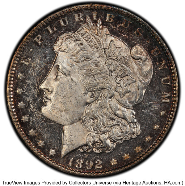 image for: 1892 $1 MS62 Deep Mirror Prooflike PCGS. PCGS Population: (13/48)....