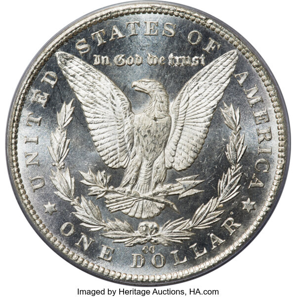 image for: 1890-CC $1  PCGS MS65 PL