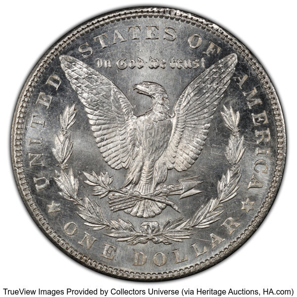 image for: 1904 $1 MS64+ Prooflike PCGS. CAC. The 1904 is seldom located with prooflike fields, and when encountered, such coins tend ...