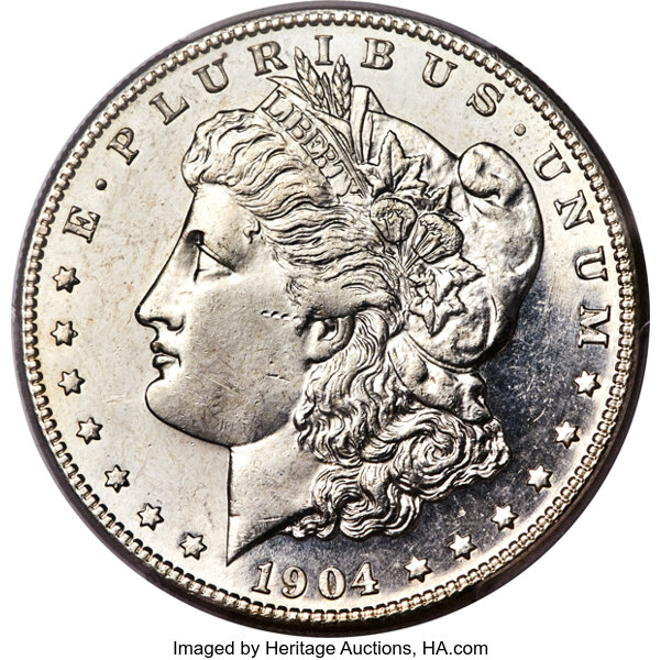image for: 1904-S $1 MS64 Prooflike PCGS. CAC. The supply of silver bullion purchased under the Sherman Silver Purchase Act was exhaus...