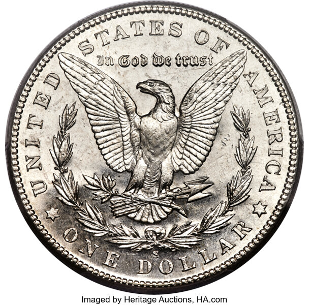 image for: 1904-S $1 MS64 Prooflike PCGS. CAC. The supply of silver bullion purchased under the Sherman Silver Purchase Act was exhaus...