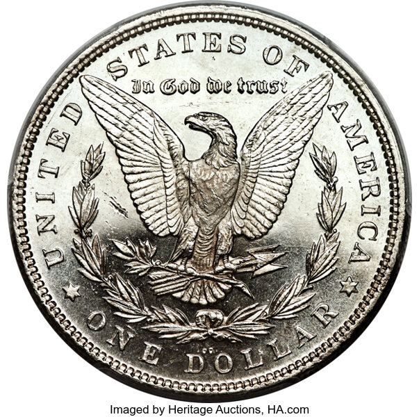 image for: 1890 $1  PCGS MS65+ PL